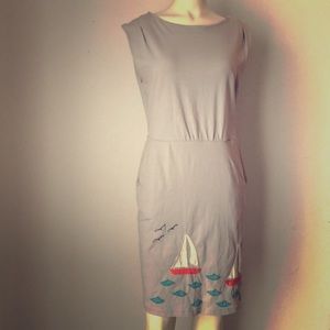 Synergy sailor dress (pockets!) with ocean & birds